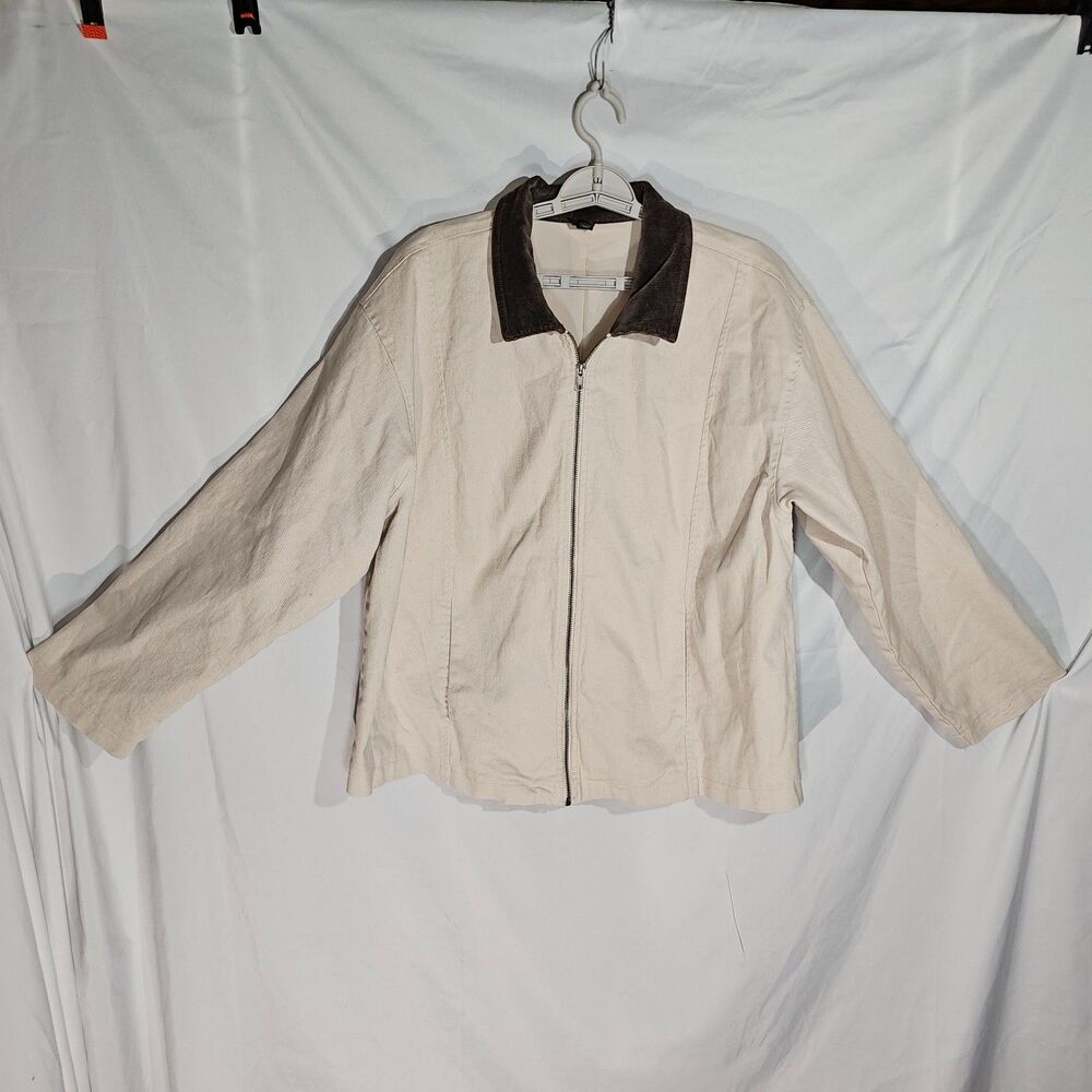 Wild Fable Corduroy Collar Canvas Chore Barn Jacket Beige Brown XXL